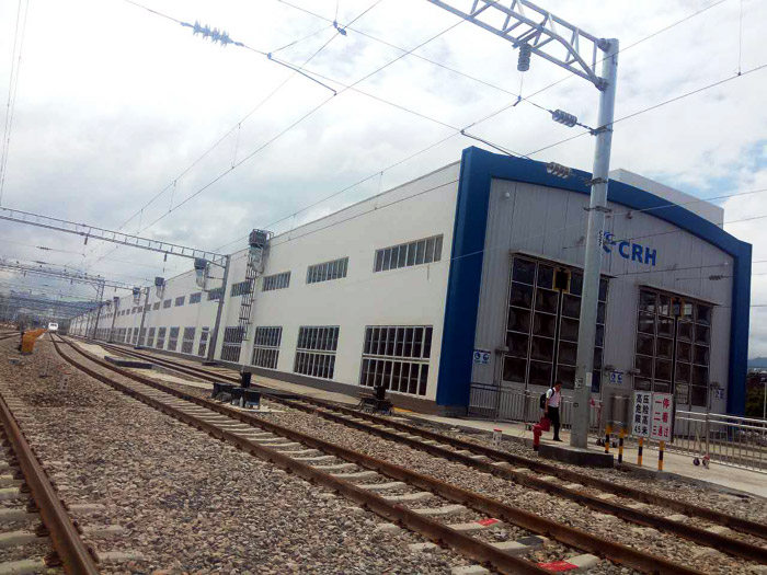 福建上杭火車站安裝潤東方環(huán)?？照{(diào)工程案例